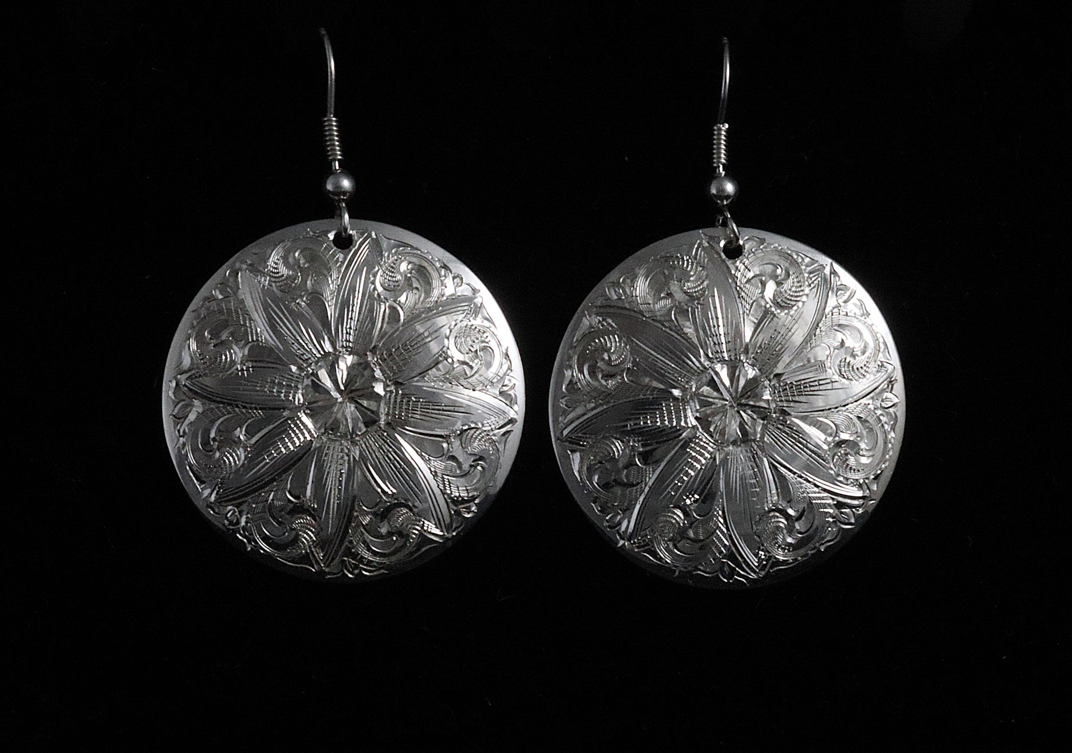 Concho Earrings 1.25"