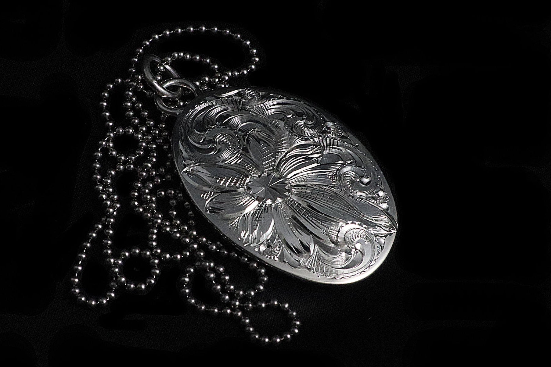 Oval Pendant on Italian Beaded Chain